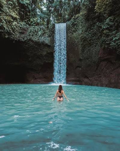 Tibumana Waterfall near Ubud Bali for morning tour