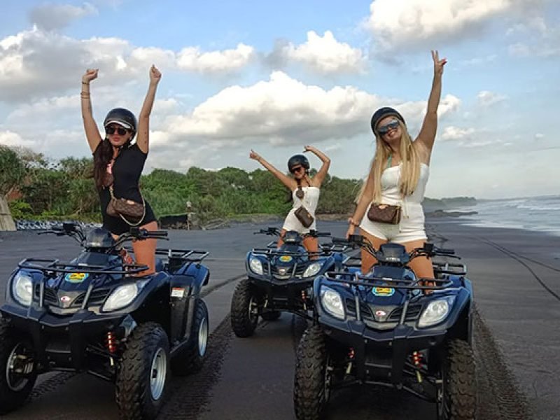 Girls Enjoyed ATV Beach at Tabanan