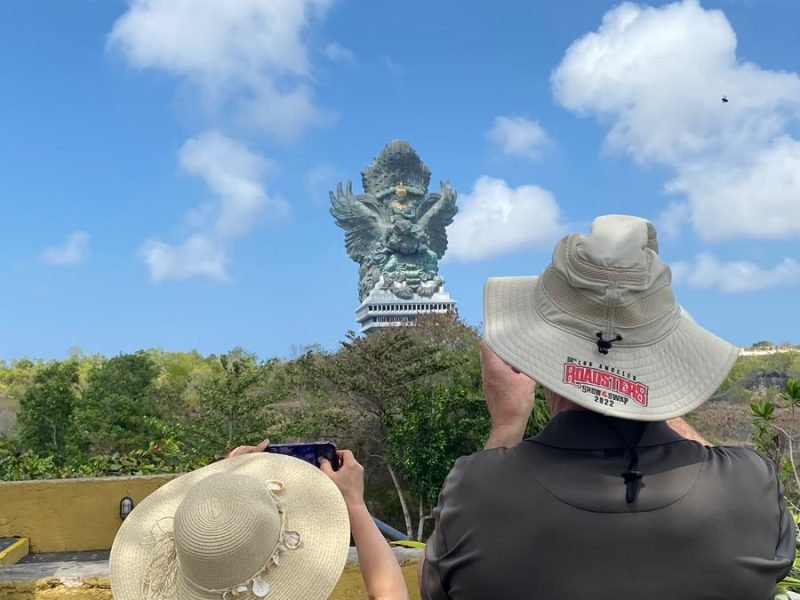 Tourist exploring a Bali destination during a Bali trip