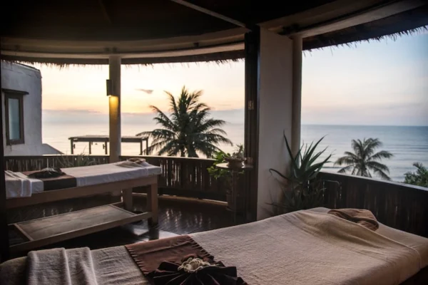 viewing the Bali coastline during the dry season